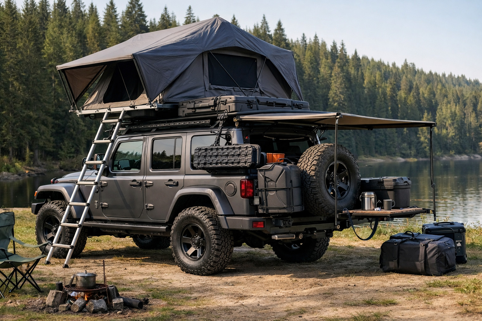Jeep Wrangler 2018+ upgrade package for outdoors, cargo and daily comfort