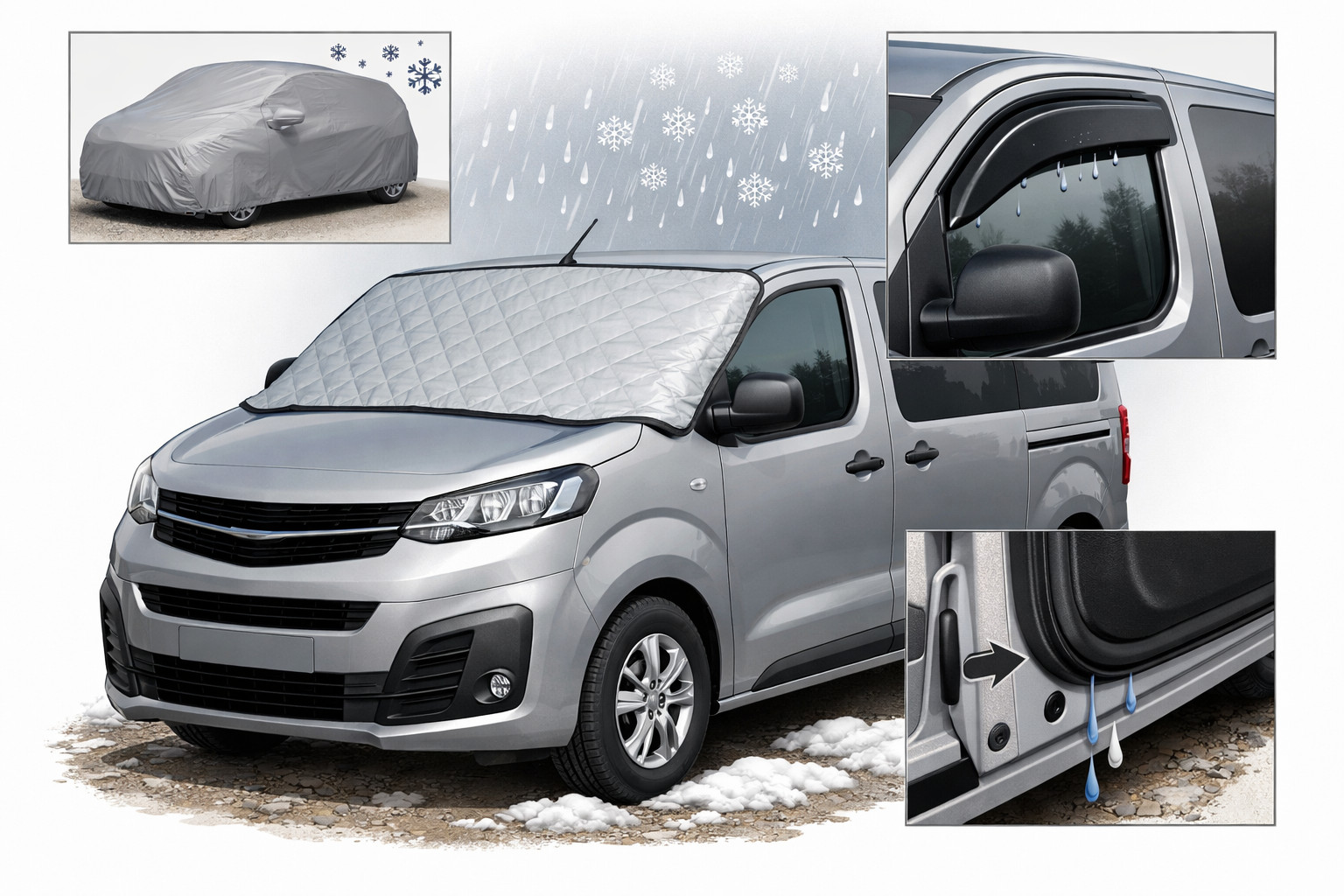 How to protect Opel Vivaro 2019+ from dust, snow and rain in outdoor parking