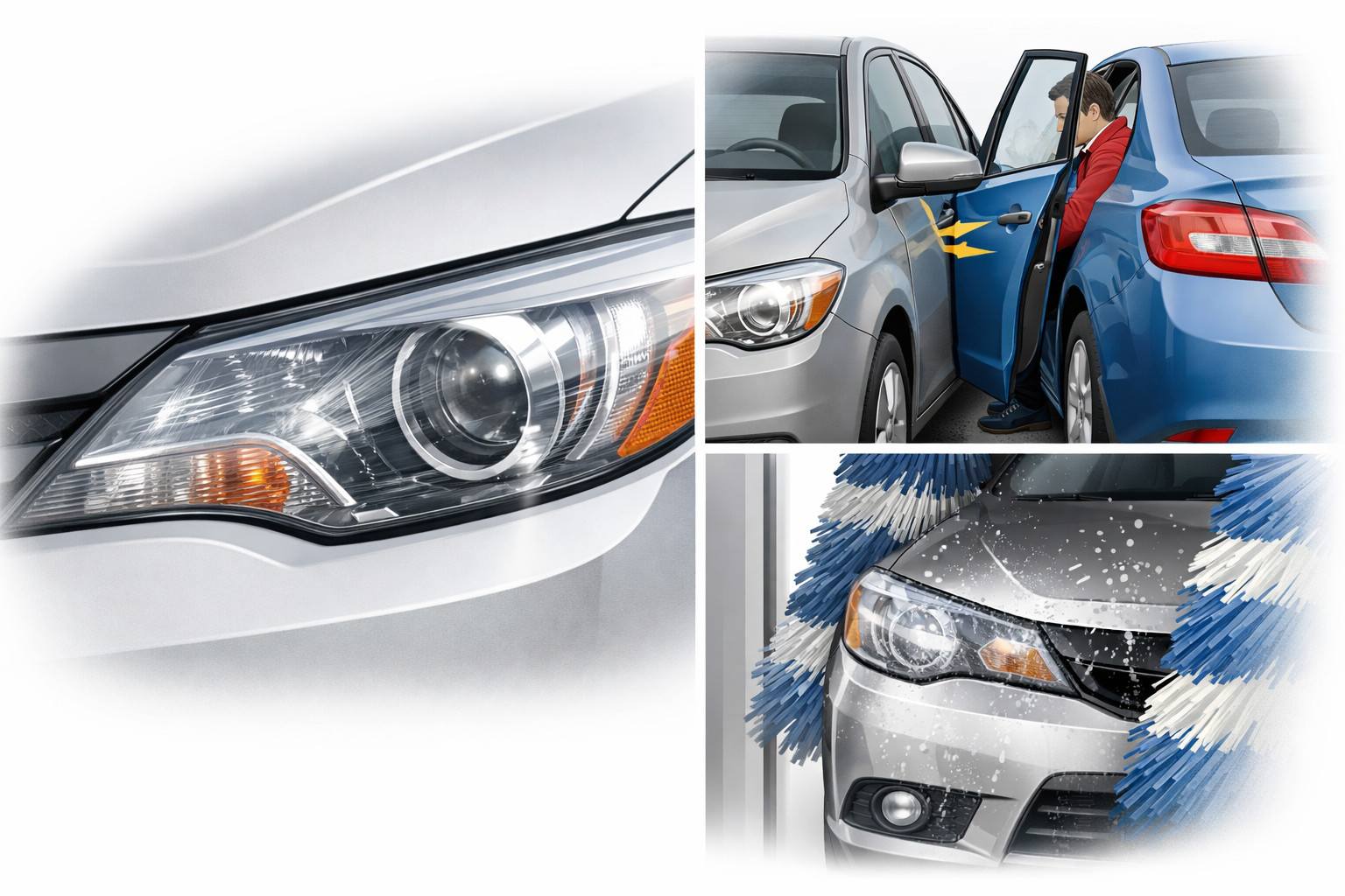What to do if headlights get scratched quickly in parking lots and car washes