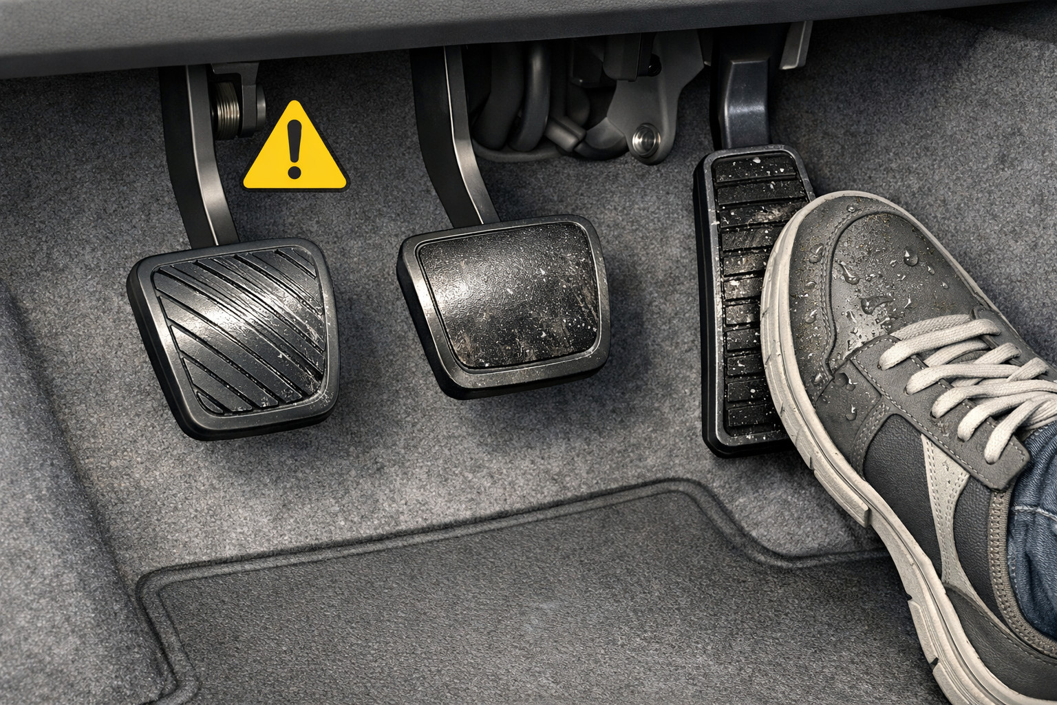 What to do if pedals are slippery or worn from daily driving