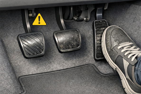 What to do if pedals are slippery or worn from daily driving
