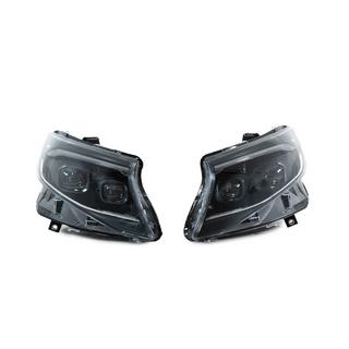 Front headlights 2025 Design LED Black (for Vito, 2 pcs) Mercedes Vito/V-class W447 2014- photo 2