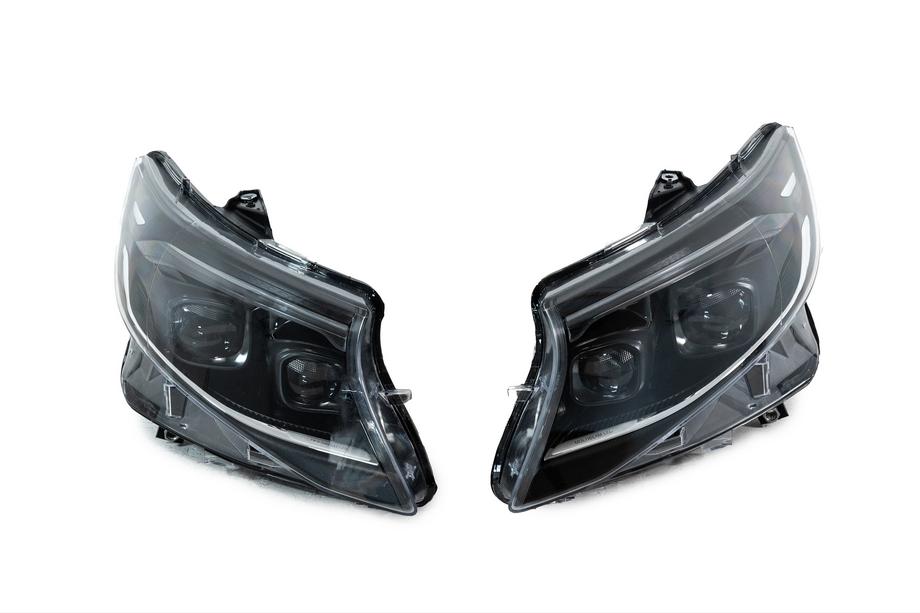 Mercedes Vito/V-class W447 2014- Front headlights 2025 Design LED Black (for Vito, 2 pcs) Image