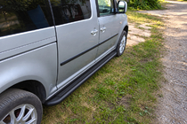Volkswagen Caddy 2004-2010 Side steps Premium Black (2 pcs, stainless steel) photo 2