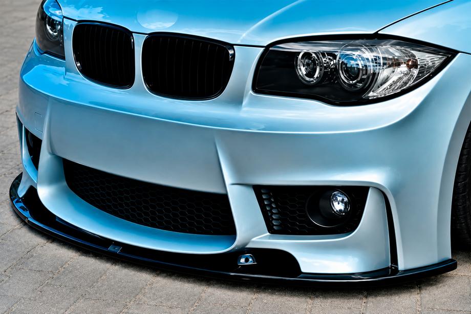 BMW 1 Series E81/E82/E87/E88 2004-2011 DPT front lip spoiler (for 1M E87, 2004-2008, gloss black) Image