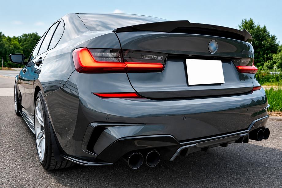 BMW 3 Series G20/G21 2018- Rear FLAP add-ons DPT (for G20, gloss black) Image
