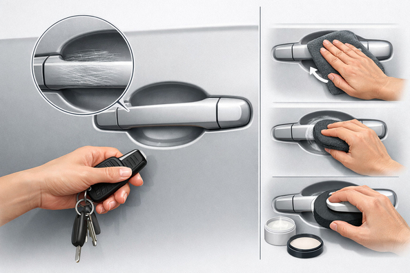 Why door handles scratch so fast and how to hide marks without paint