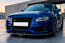 Audi A5 2007-2015 Front bumper lip spoiler Lip DPT V2 (For S-Line, 2007-2011, gloss black) photo 1