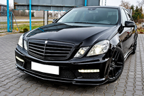 Mercedes E-class W212 2009-2016 DPT Front Lip Spoiler (for E63 AMG, 2009-2012, Gloss Black) photo 1