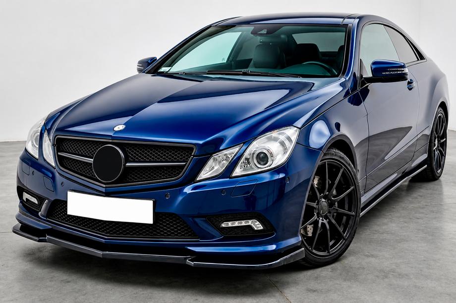 Mercedes E-class coupe C207 2010-2017 Front lip spoiler DPT (for AMG Line, 2010-2012, gloss black) Image