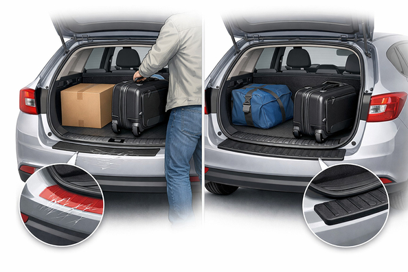 How to protect the rear bumper from scratches when loading the trunk daily Photo 1