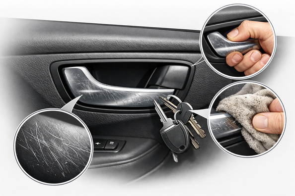 Why interior door handles scratch and go dull so fast Photo 1
