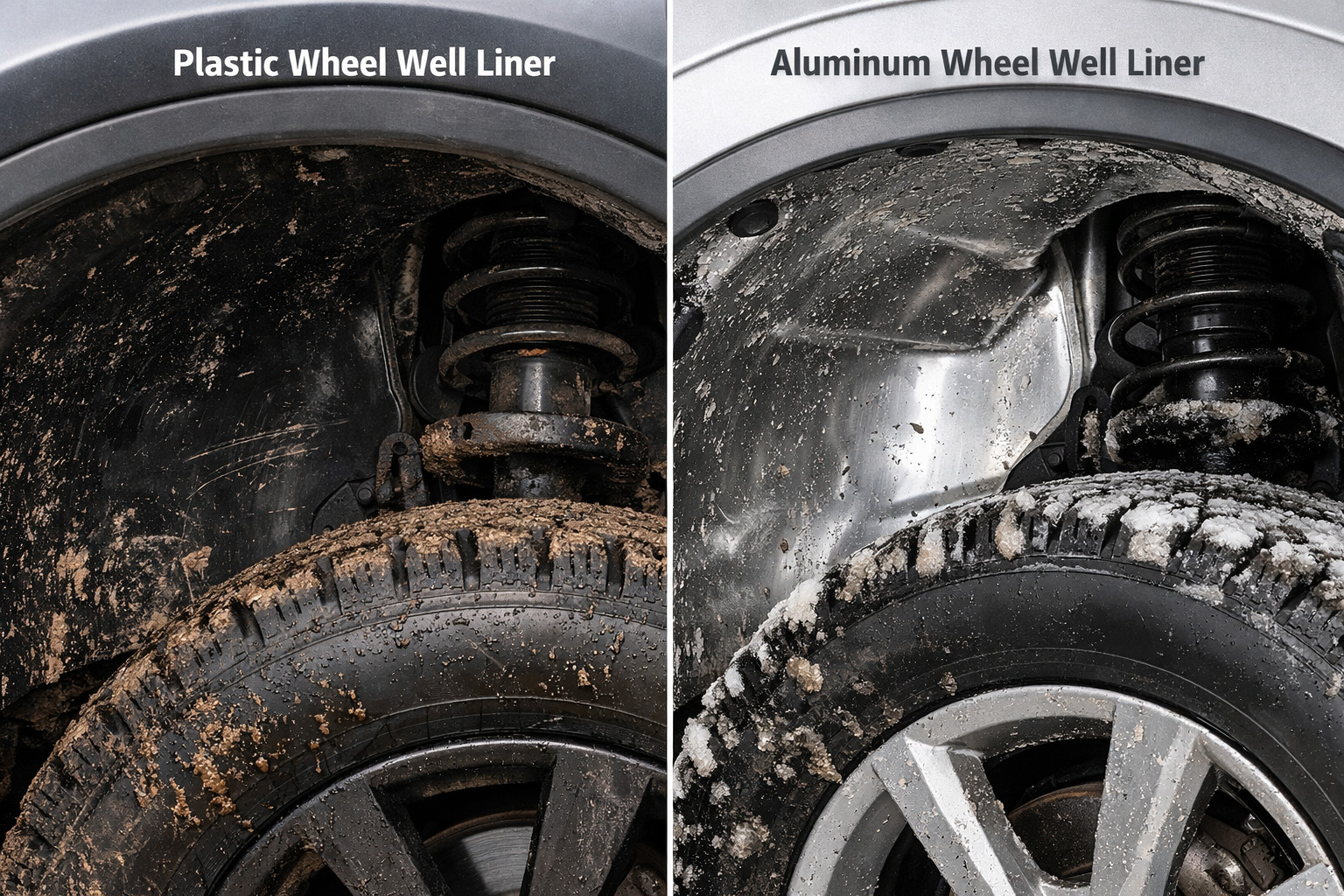 Plastic or aluminum wheel arch liners: what handles daily roads better