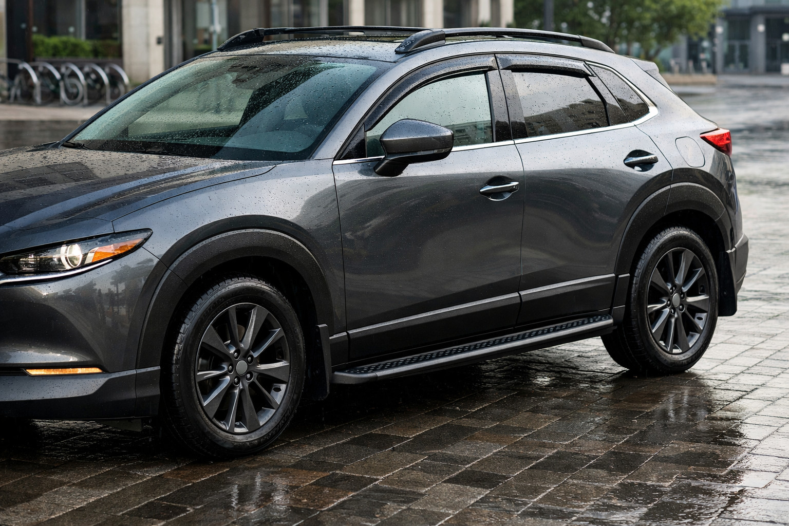 Mazda CX-30 upgrade package for city driving, rain and clean sills