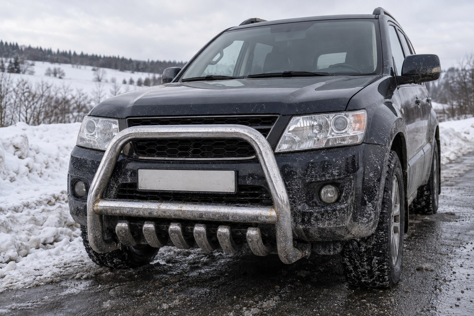 Bull bar in winter: salt, corrosion and stainless care