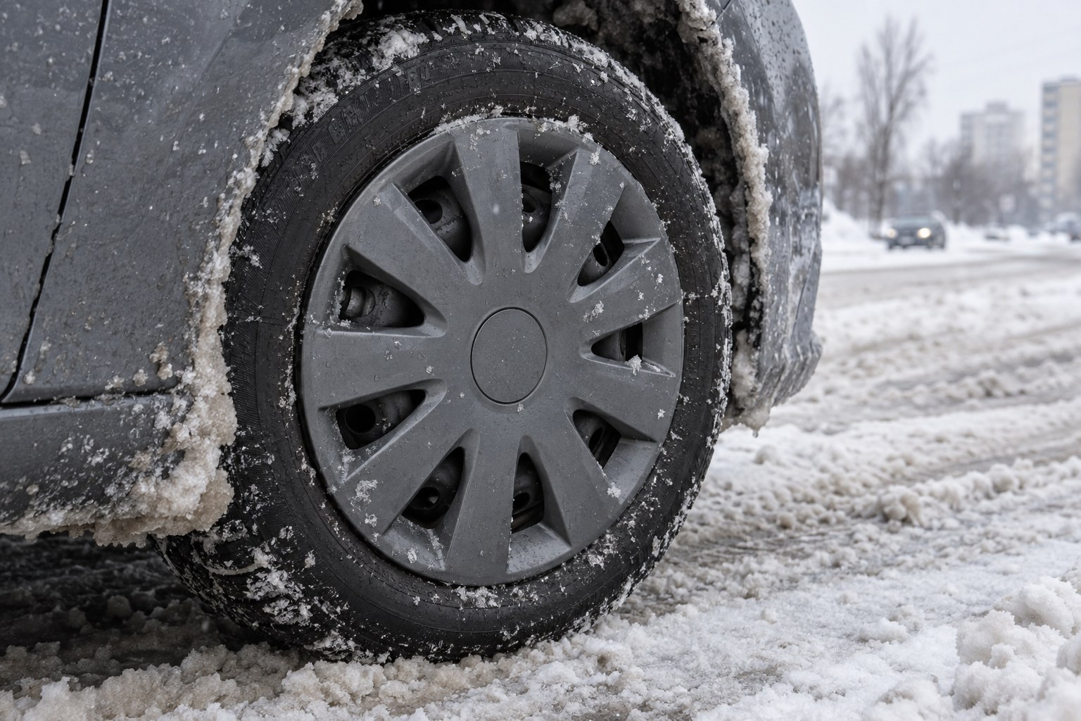 Wheel covers in winter: do they come off in snow and how to fix them