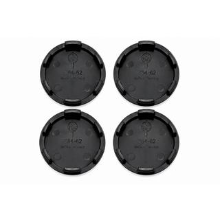 Black wheel center caps (64x62 mm, set of 4) photo 2