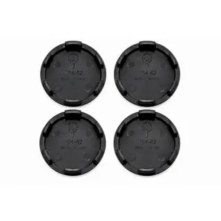 Black wheel center caps (64x62 mm, set of 4) photo 2