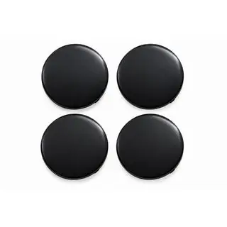 Black wheel center caps (64x62 mm, set of 4) photo 1
