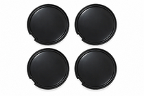 Black wheel center caps (56×52 mm, set of 4) photo 1