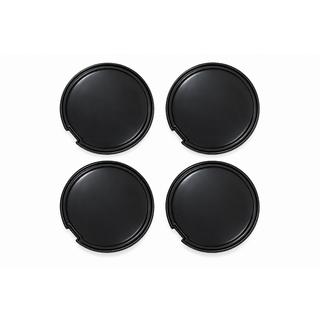 Black wheel center caps (56×52 mm, set of 4) photo 1