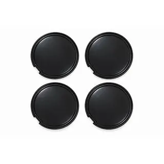 Black wheel center caps (56×52 mm, set of 4) photo 1
