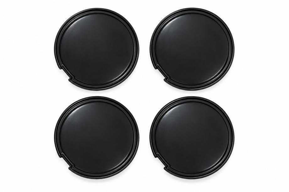 Black wheel center caps (56×52 mm, set of 4) Image