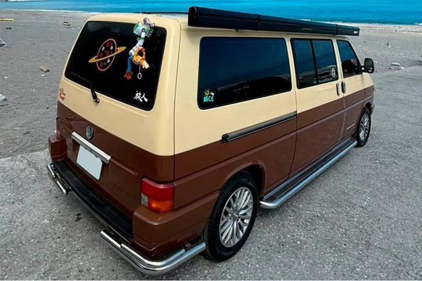 Volkswagen T4 for camping and off-road: fitting front protection, side steps and rear corners Photo 10