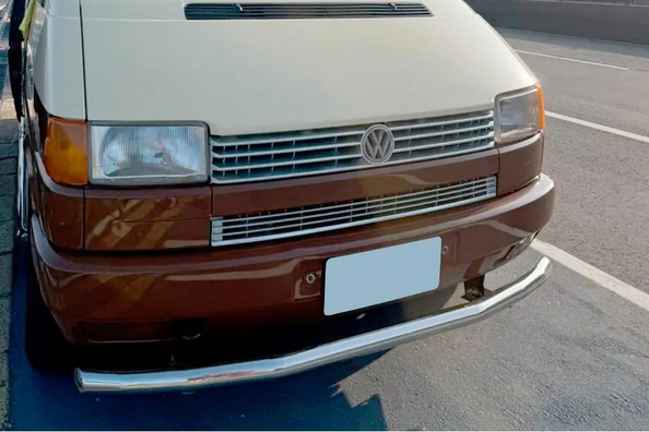 Volkswagen T4 for camping and off-road: fitting front protection, side steps and rear corners Photo 5