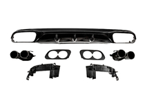 Mercedes E-class W213 2016-2023 Rear diffuser with exhaust tips E53-Design Black (for Base) photo 1