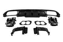 Mercedes E-class W213 2016-2023 Rear diffuser with exhaust tips E53-Design Black (for Base) photo 4