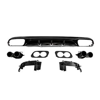 Rear diffuser with exhaust tips E53-Design Black (for Base) Mercedes E-class W213 2016-2023 photo 1