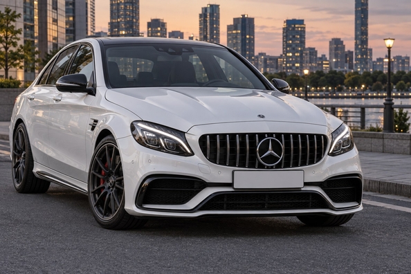 Mercedes C-Class W205 in W206 or C63 AMG style: facelift & body kit – what fits Photo 2
