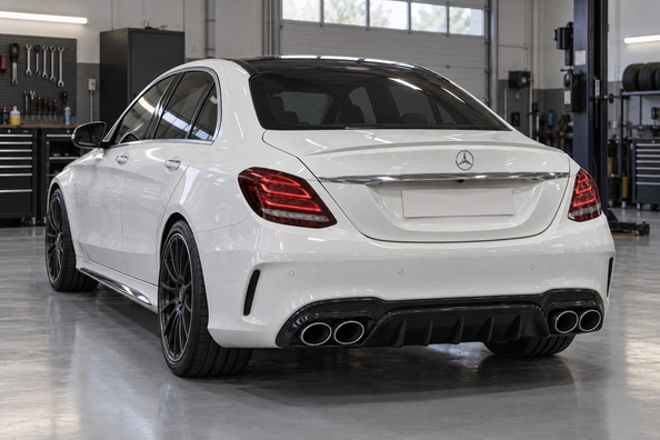 Mercedes C-Class W205 in W206 or C63 AMG style: facelift & body kit – what fits Photo 1