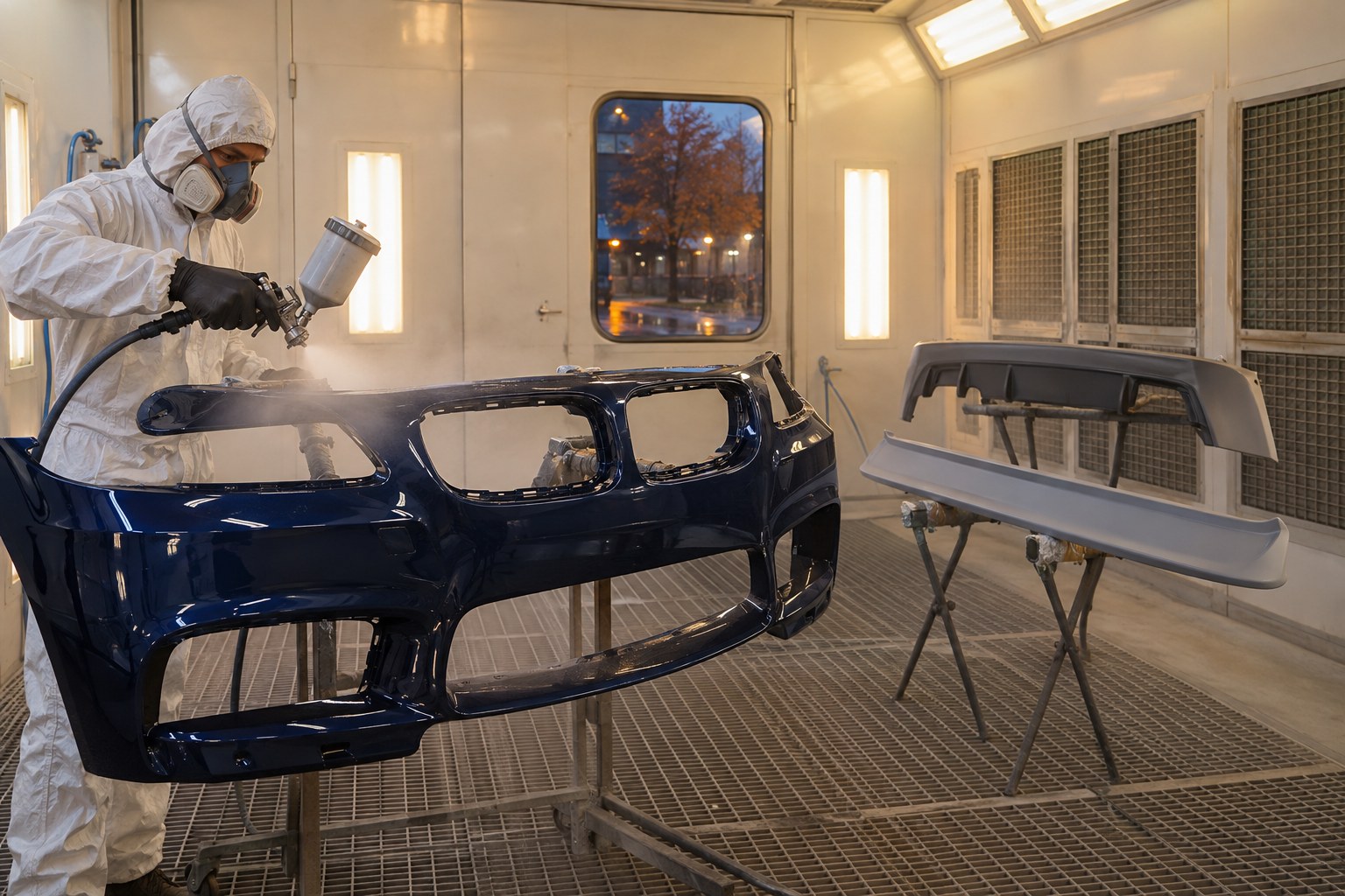 Can you paint and fit a body kit in autumn and winter: temperature, primer drying and adhesive