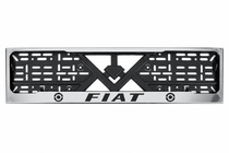 Fiat License Plate Frame Chrome (1 pc, Stainless Steel) photo 1