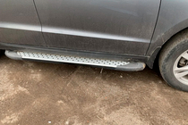 Hyundai Santa Fe 2 2006-2012 Side Steps Allmond Grey (2 pcs, Aluminum) photo 5