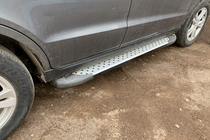 Hyundai Santa Fe 2 2006-2012 Side Steps Allmond Grey (2 pcs, Aluminum) photo 6