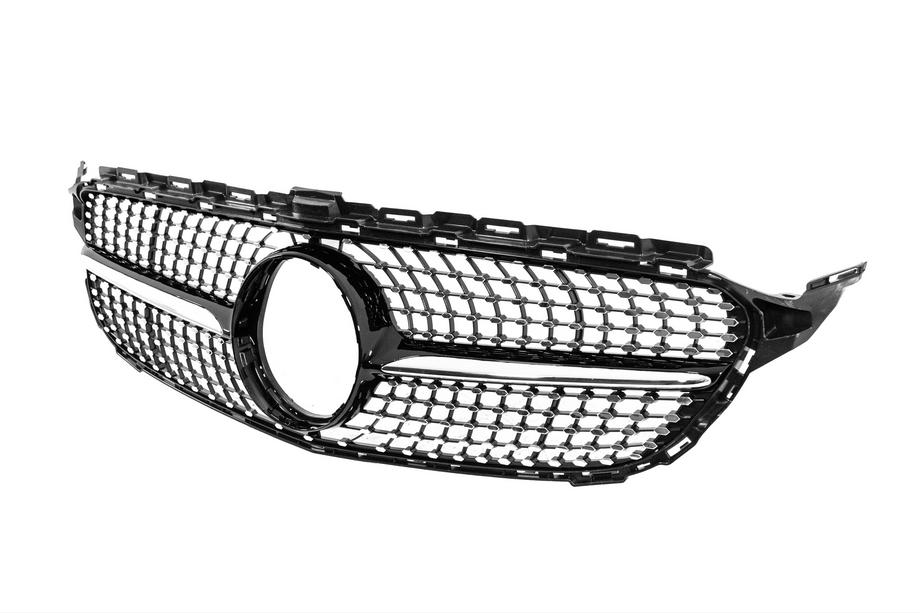 Mercedes C-class W205 2014-2021 Front grille Diamond Black (for Avantgarde/AMG-Line/C43 AMG) 2014-2021, without camera Photo 2