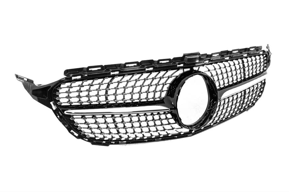 Mercedes C-class W205 2014-2021 Front grille Diamond Black (for Avantgarde/AMG-Line/C43 AMG) 2014-2021, without camera Photo 3
