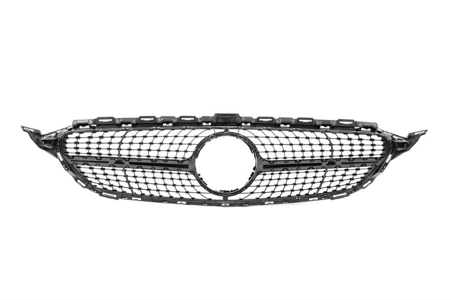 Mercedes C-class W205 2014-2021 Front grille Diamond Black (for Avantgarde/AMG-Line/C43 AMG) 2014-2021, without camera Photo 5