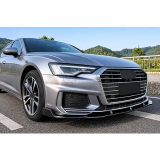 Front bumper lip spoiler (for 2018-2023, ABS) Audi A6 C8 2018–2025