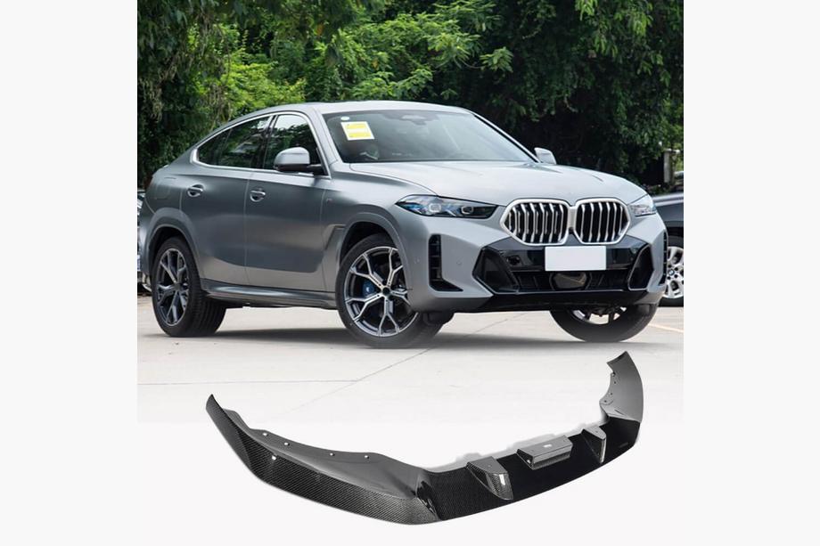 BMW X6 G06 2019–2027 Carbon Front Bumper Lip (for M-Sport 2023+) Photo 1