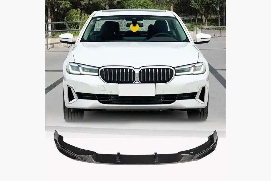 BMW 5 Series G30/G31 2017–2023 Front bumper lip Lip (for Base 2021-2024, carbon) Photo 1