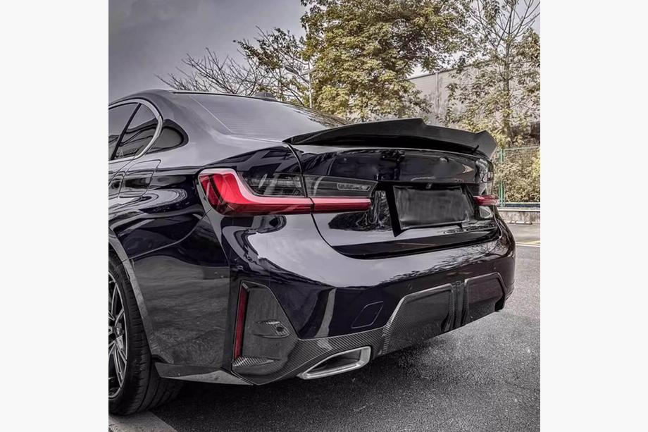 BMW 3 Series G20/G21 2018- Rear bumper diffuser (for G20 2022+, Carbon) Photo 1