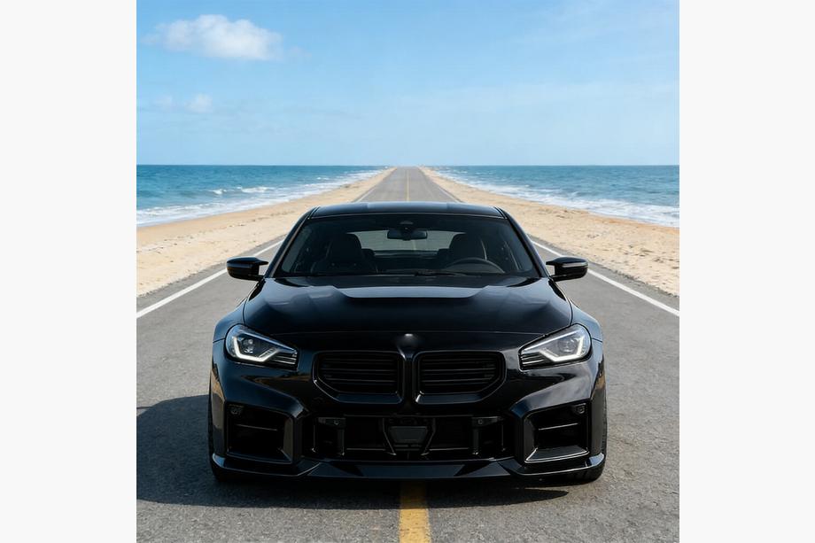 BMW 2 Series G42 2021- Front Bumper Lip Spoiler Lip V3 (for G87, Carbon) Photo 2