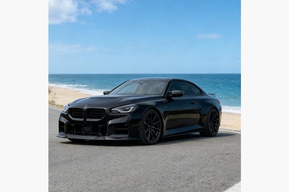 BMW 2 Series G42 2021- Front Bumper Lip Spoiler Lip V3 (for G87, Carbon) Photo 3