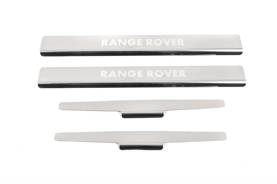 Range Rover IV L405 2013-2021 Natanika Premium Door Sill Protectors (4 pcs, Stainless Steel) Image
