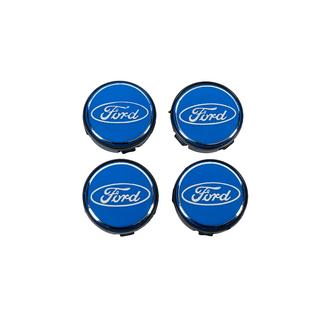 Wheel center caps 59/55 mm, blue (4 pcs) photo 1
