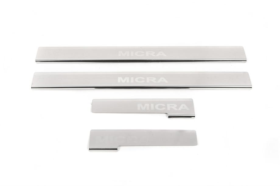 Nissan Micra K12 2003-2010 Natanika Premium Door Sill Protectors (4 pcs, Stainless Steel) Photo 3